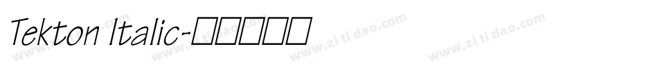Tekton Italic字体转换